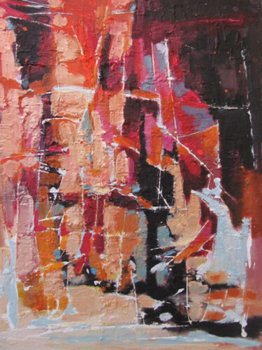 Painting titled "Dispersion" by Mohamed Berkane, Original Artwork, Oil