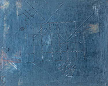 Printmaking titled "Histoire gravée #9" by Mohamed Chiboub, Original Artwork, Acrylic Mounted on Cardboard