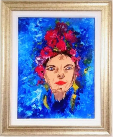 Painting titled "La beauté de la fem…" by Mohamed El Aji, Original Artwork, Oil