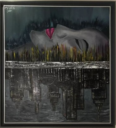 Peinture intitulée "Civilzations are bu…" par Mohamed El Aji, Œuvre d'art originale, Huile