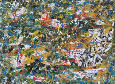 Peinture intitulée "Abstraction libre II" par Mohamed Ferkous, Œuvre d'art originale