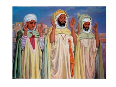 Peinture intitulée "ettakbir" par Mohamed Yazid Kaddouri, Œuvre d'art originale