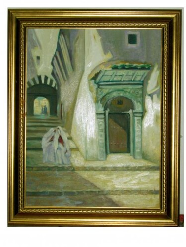 Painting titled "rue du chameau casb…" by Mohamed Yazid Kaddouri, Original Artwork
