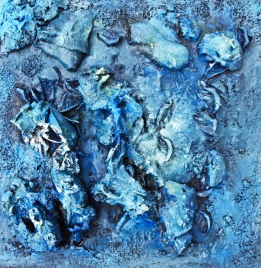 Pintura titulada "bleu-c-est-bleu-3-i…" por Mohamed Chikhaoui, Obra de arte original