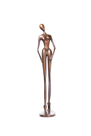 Sculpture titled "Rêveuse" by M. Grine, Original Artwork, Bronze