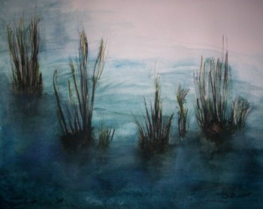Peinture intitulée "Lac" par Mohamed Srir, Œuvre d'art originale
