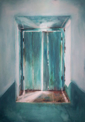 Peinture intitulée "Fenêtre (maison tra…" par Mohamed Srir, Œuvre d'art originale