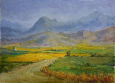 Painting titled "My Country Nature" by Sohrab Nakhkesh, Original Artwork