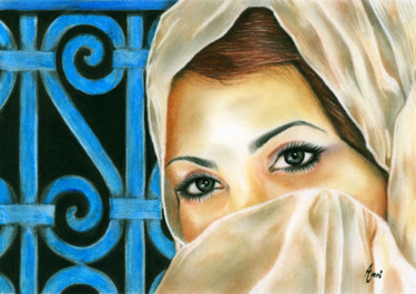 Peinture intitulée "Tunisian Beauty "Se…" par Amri Mohamed, Œuvre d'art originale
