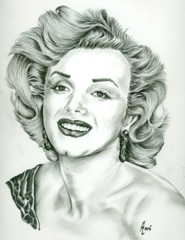 Peinture intitulée "Marylin Monroe" par Amri Mohamed, Œuvre d'art originale