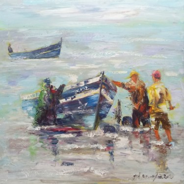 Peinture intitulée "Retour de pêche 4" par Mohammed Bouafia, Œuvre d'art originale, Acrylique