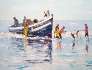 Peinture intitulée "Retour de pêche 001" par Mohammed Bouafia, Œuvre d'art originale, Acrylique