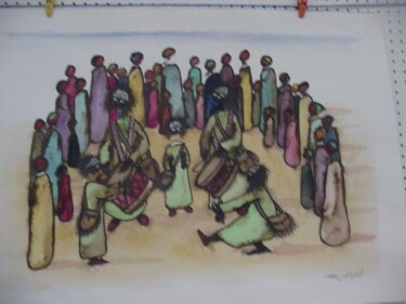 Peinture intitulée "Guenawas" par Mohammed Chaara, Œuvre d'art originale