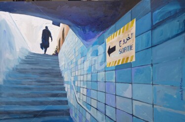 Malerei mit dem Titel "Exit 1, Guidés ou l…" von Mohammed محمد Baba بابة, Original-Kunstwerk, Acryl