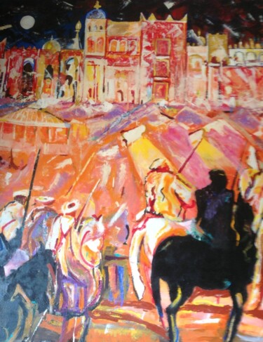 Painting titled "Chez ali" by Mohammed Rachid Iraqi, Original Artwork