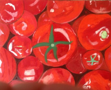 绘画 标题为“Tomate marocaine” 由Mohammed Rachid Iraqi, 原创艺术品, 油