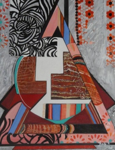 Pittura intitolato "Tapis de cuir" da Mohammed Rachid Iraqi, Opera d'arte originale, Olio