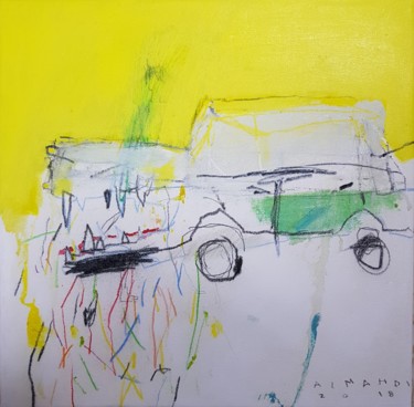 Painting titled "The monster car" by Mohammed Al Mahdi, Original Artwork
