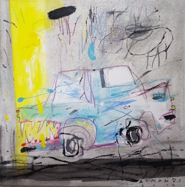 Painting titled "The monster car 2" by Mohammed Al Mahdi, Original Artwork
