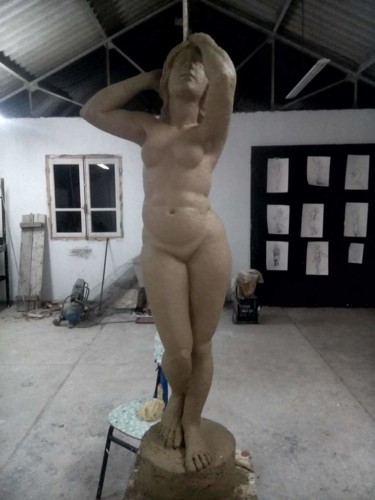 Rzeźba zatytułowany „La sensualité dans…” autorstwa Mohand Aliane, Oryginalna praca, Glina