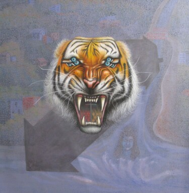 Painting titled "Rebellion of terrai…" by Mohit Kashayp, Original Artwork, Acrylic