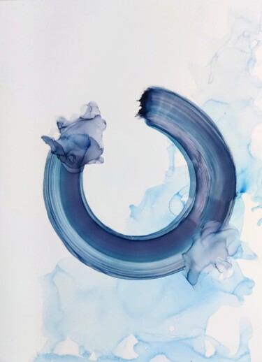 Картина под названием "Zen circle" - Mohita Garg, Подлинное произведение искусства, Чернила