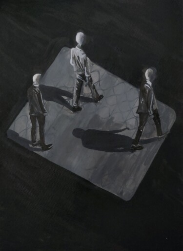 Malerei mit dem Titel "Irony of loneliness" von Mohita Garg, Original-Kunstwerk, Acryl