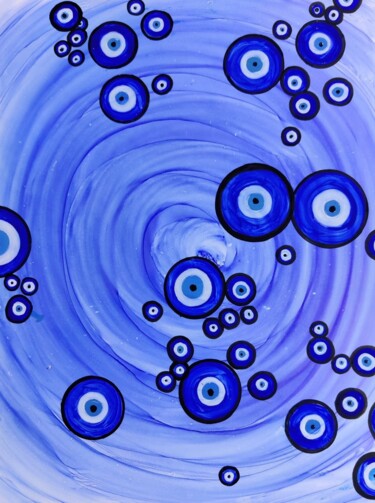 Pintura titulada "Evil eyes" por Mohita Garg, Obra de arte original, Tinta