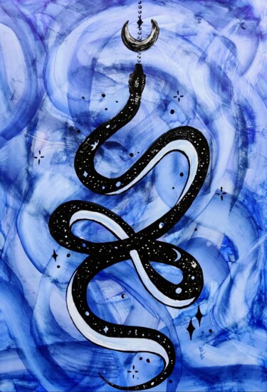 Картина под названием "Mystic" - Mohita Garg, Подлинное произведение искусства, Чернила