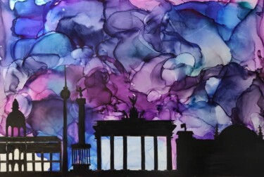 Pittura intitolato "Berlin beauty" da Mohita Garg, Opera d'arte originale, Inchiostro