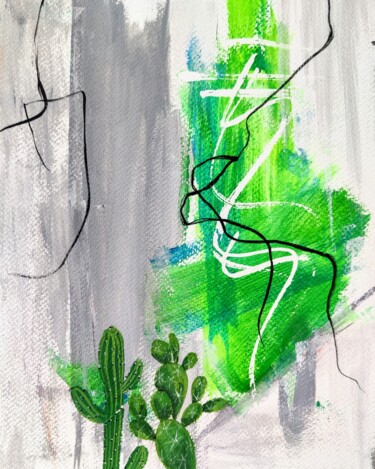 Peinture intitulée "Cacti" par Mohita Garg, Œuvre d'art originale, Acrylique