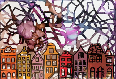 Pittura intitolato "Dutch dream" da Mohita Garg, Opera d'arte originale, Inchiostro