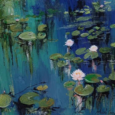 Картина под названием "Serenity blooms" - Mohita Garg, Подлинное произведение искусства, Акрил