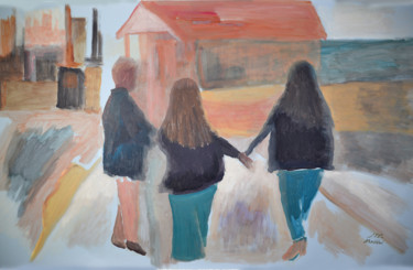 Painting titled "Friends 2" by Mohsen Modiri, Original Artwork, Acrylic