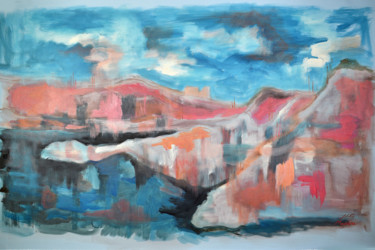 Painting titled "Landscape 2" by Mohsen Modiri, Original Artwork, Acrylic