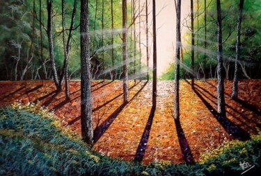 Pintura titulada "Joyful shadows" por Moin Uddin, Obra de arte original, Acrílico