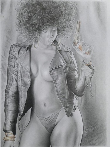 Drawing titled "Ksyn Cason modelo 2…" by M.Arte, Original Artwork, Pencil