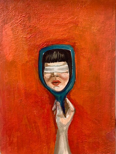 Картина под названием "Reflection" - Mokhinur Fakhri, Подлинное произведение искусства, Масло