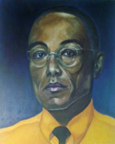 Painting titled "BREAKING BAD GUS FR…" by Azaï, Original Artwork, Oil