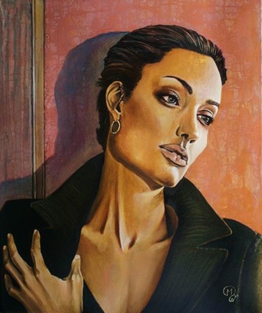Painting titled "angélique" by Yves Molac, Original Artwork, Oil