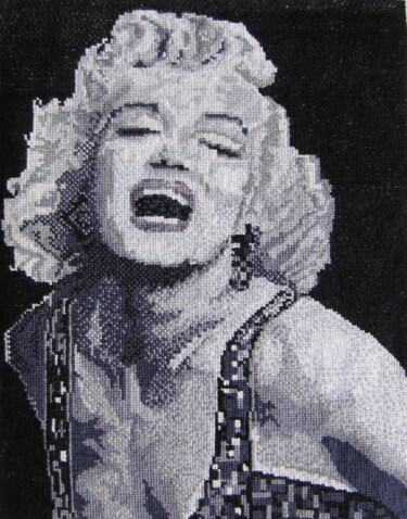Arte têxtil intitulada "Marilyn Monroe" por Molena, Obras de arte originais, Tapeçaria