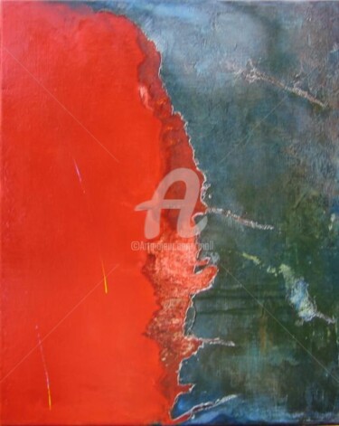 Peinture intitulée "la Mer Rouge" par Jean-Marie Moll, Œuvre d'art originale, Huile