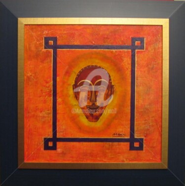 Peinture intitulée "le Gardien du temple" par Jean-Marie Moll, Œuvre d'art originale, Huile