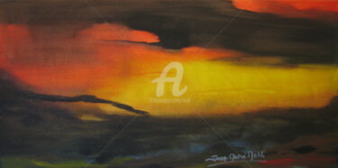 Pintura titulada "Soleil en automne" por Jean-Marie Moll, Obra de arte original, Oleo