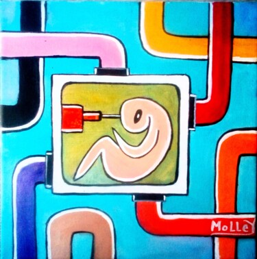 Painting titled "IN.VITRO" by Sylvain Guillot (Molley), Original Artwork, Oil