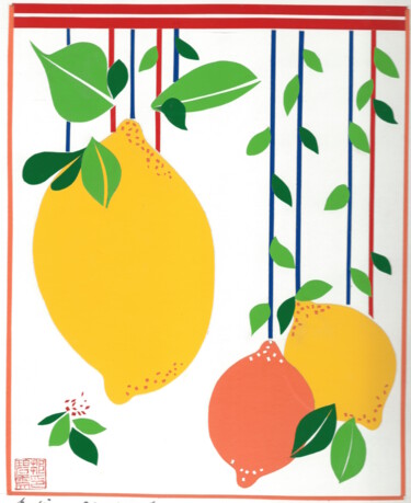Художественная композиция под названием "The Lemons" - Mollie Chau, Подлинное произведение искусства, Столовое искусство
