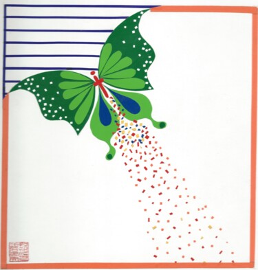 Художественная композиция под названием "The Butterfly" - Mollie Chau, Подлинное произведение искусства, Столовое искусство