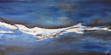 Painting titled "Mer-Houle - Ecume" by Môm, Original Artwork, Acrylic