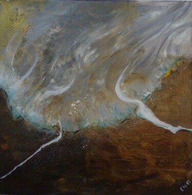 Pittura intitolato "Vue du ciel" da Môm, Opera d'arte originale, Acrilico
