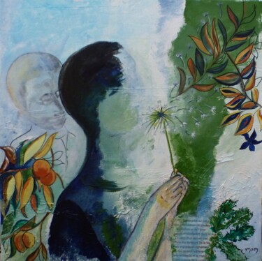 Malerei mit dem Titel "Végétal" von Môm, Original-Kunstwerk, Acryl